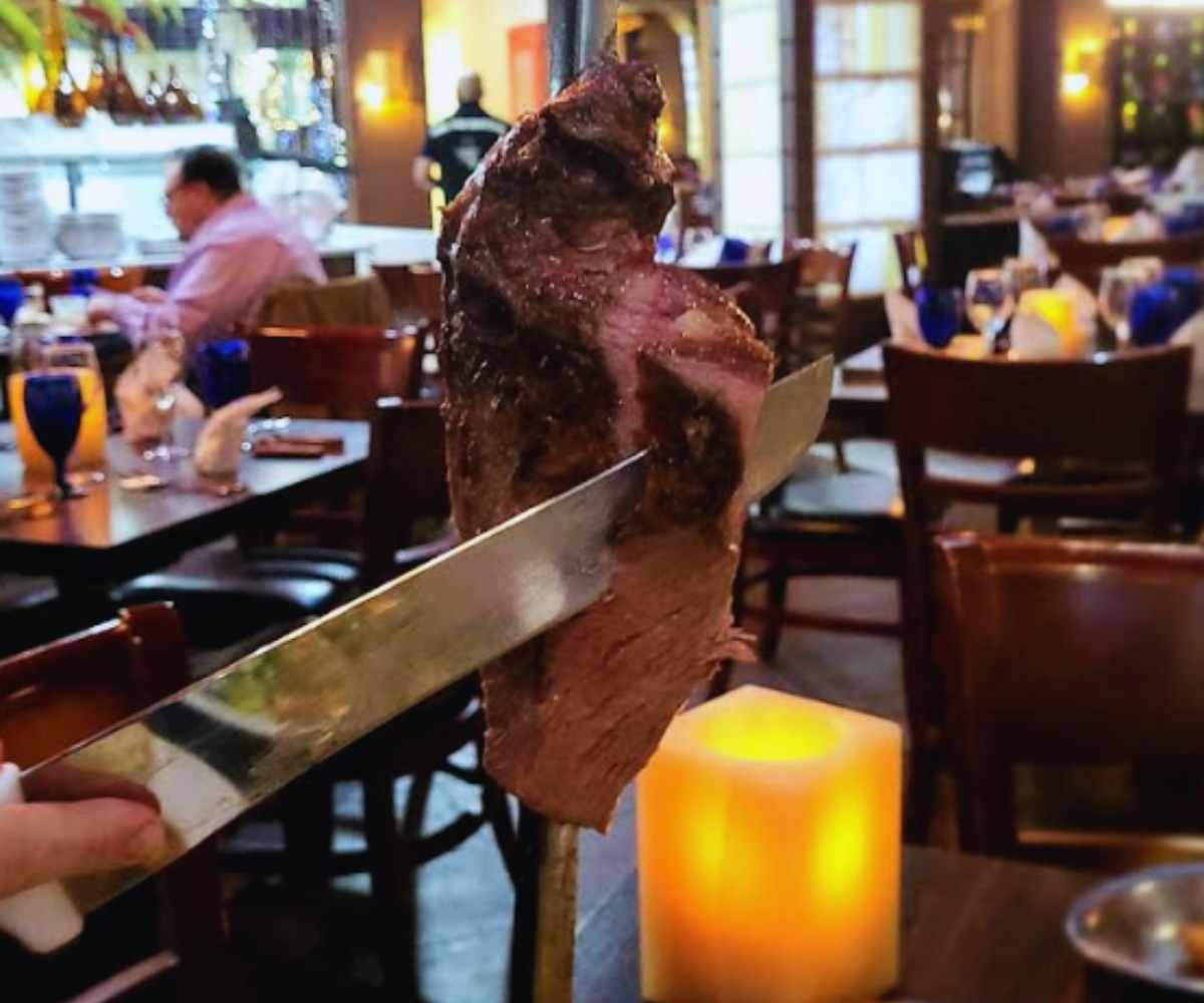 grilled beef at Texas de Brazil in Las Vegas nevada