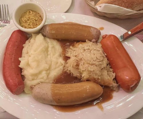 sausage platter at rolf's in New york city NY