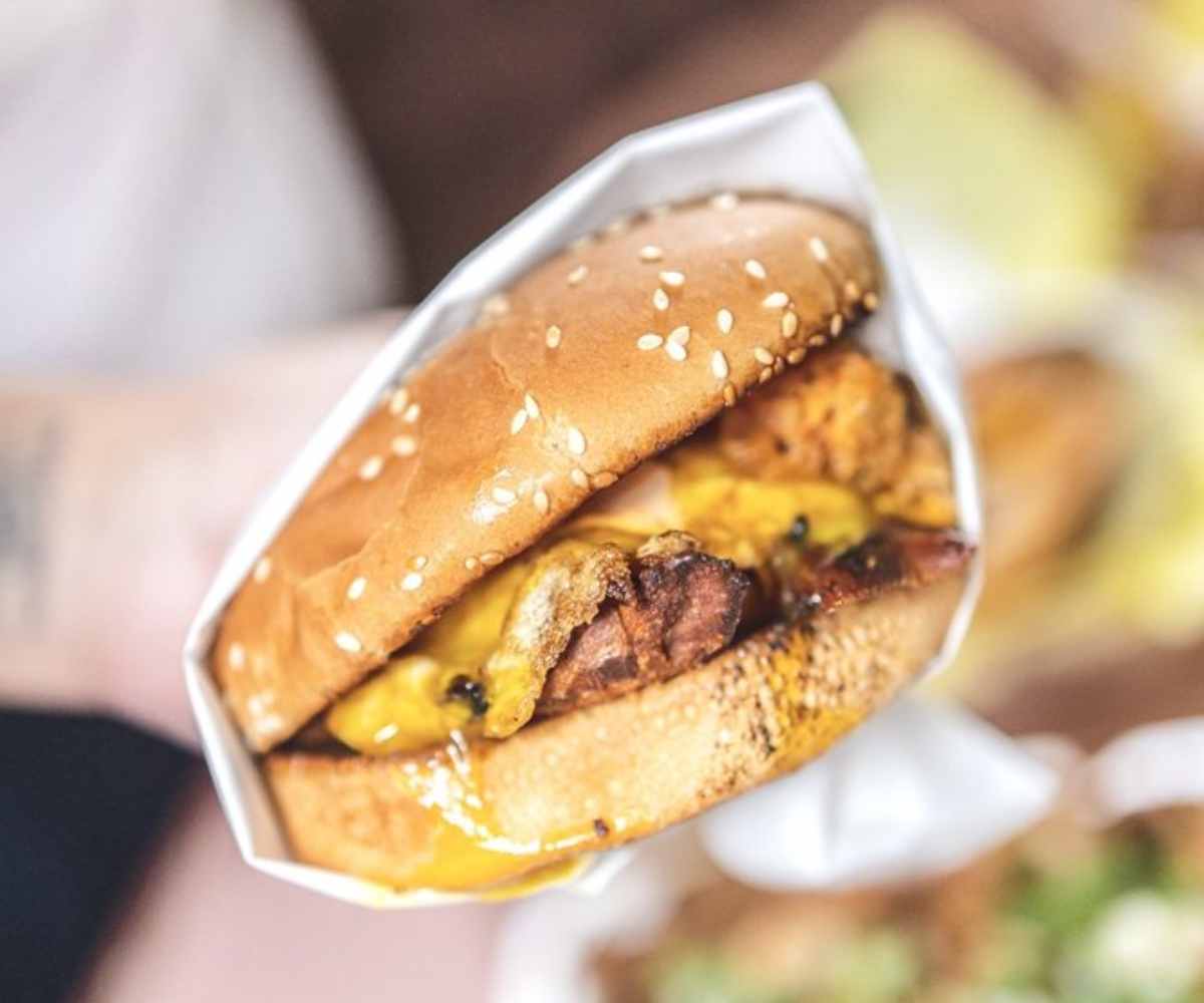 breakfast burger at G&D Burgers in La Puente, CA