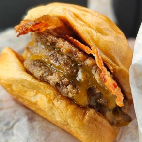 Slider at comet's downtown sliders and fries in Muncie, IN