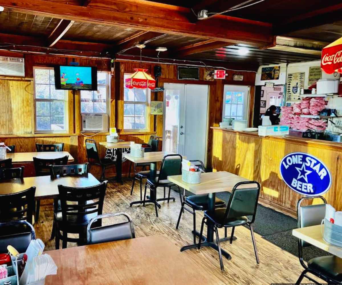 inside Alamo springs cafe in Fredericksburg texas