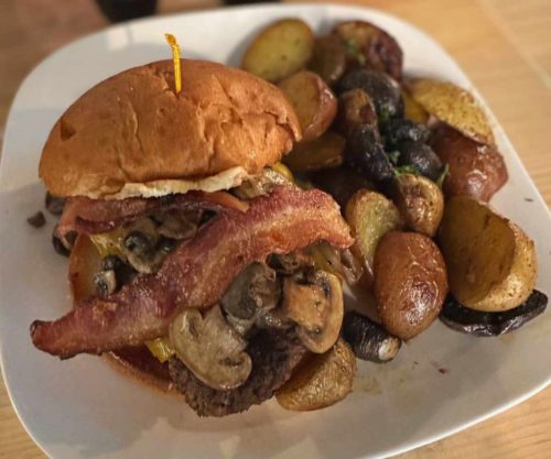 burger at house of Juju in Visalia california