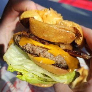 hickory burger at ruby's shake shop in Reno nevada