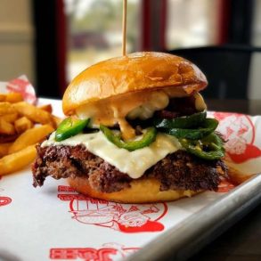 Hurricane burger at Carolina Jax in Jacksonville, FL