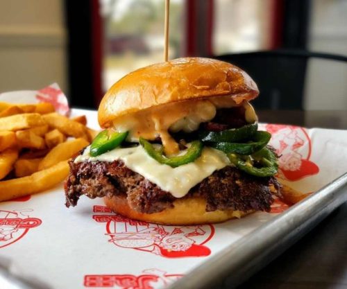 Hurricane burger at Carolina Jax in Jacksonville, FL