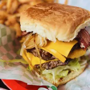 double cheeseburger at STevieboy burgers in Galt california