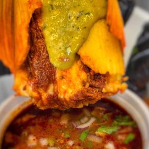birria tamale dippers at El tamalucas in Las Vegas nv