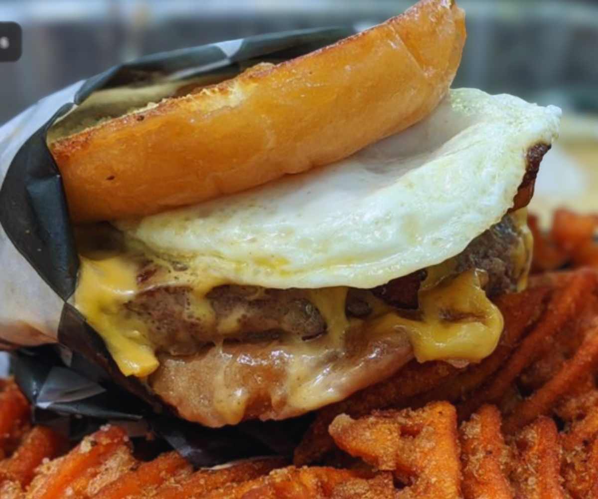 brinner burger at burgers and barley in Rock Hill SC