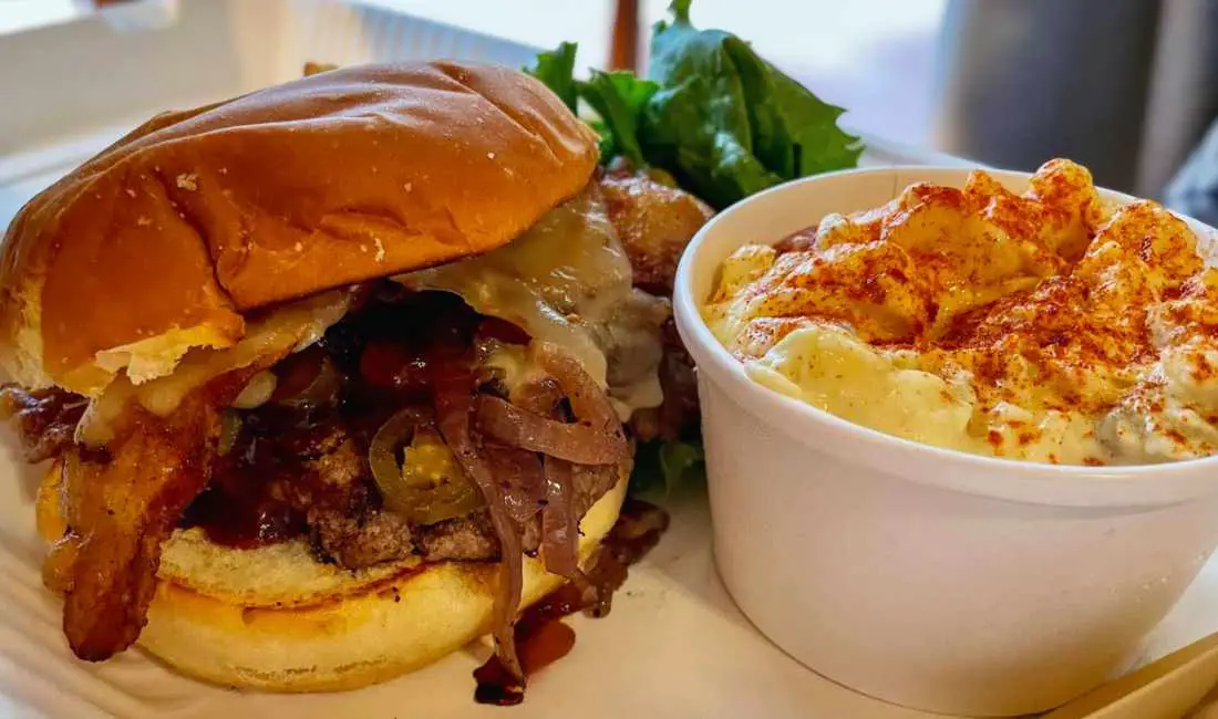 huge burger at ozzie's grill in Santa Rosa CA