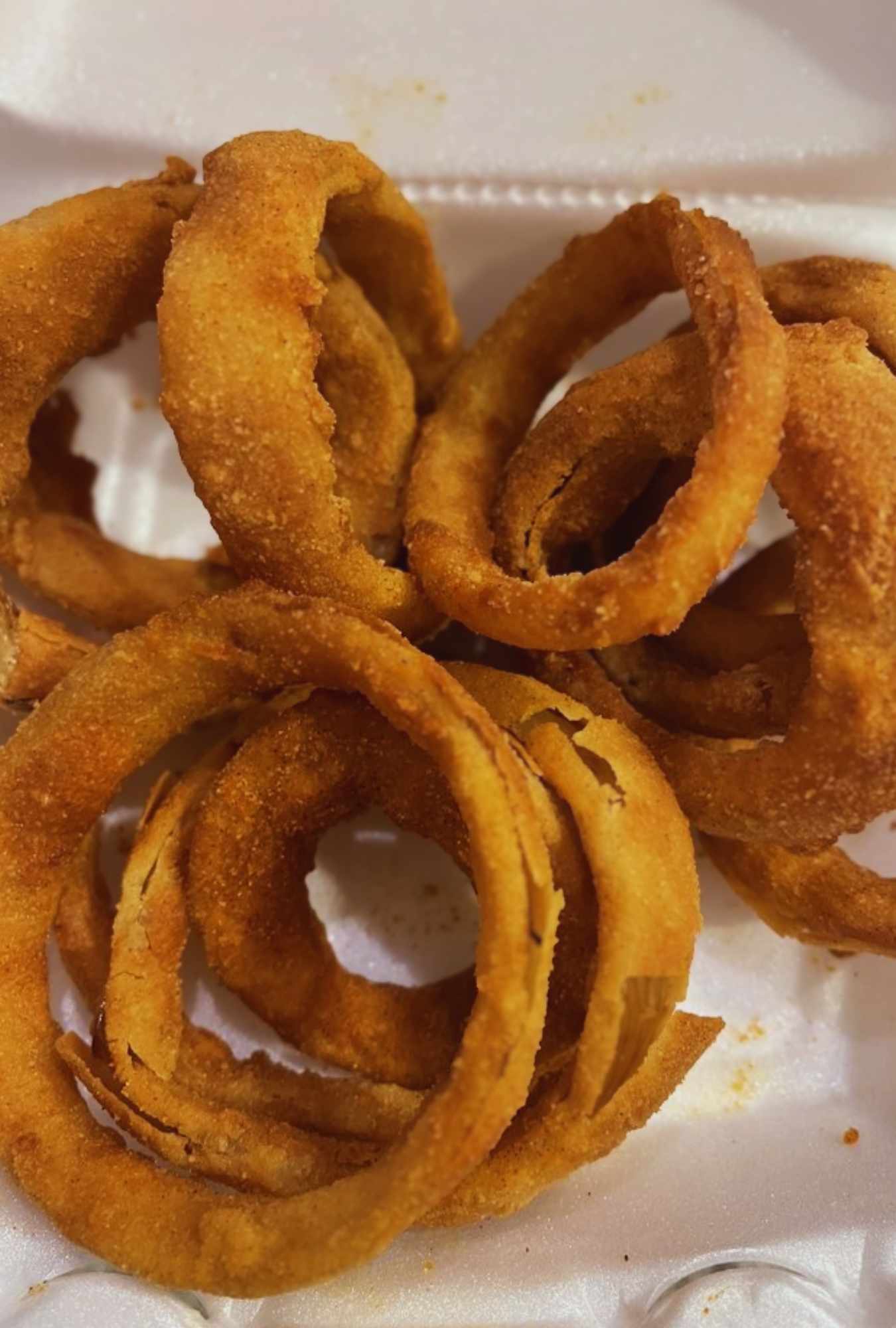 onion rings at super tom's burgers in Bakersfield california