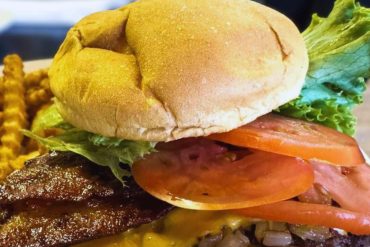 huge burger at darby's patrol base in Columbus GA