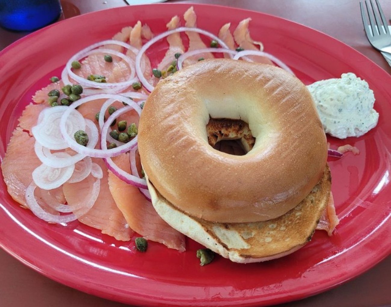 Atlantic smoked salmon plate in Keltic Kitchen located in West Yarmouth, MA.