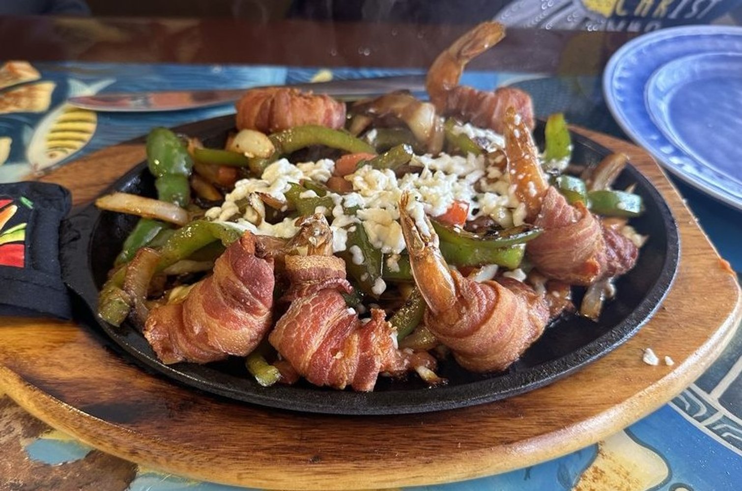 Bacon shrimp fajitas at Brisas del Mar in Fort Pierce, FL.