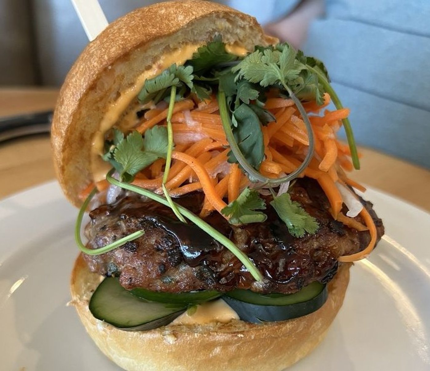 Bahn Mi Burger Special in Brick 29 in Nampa, ID. 