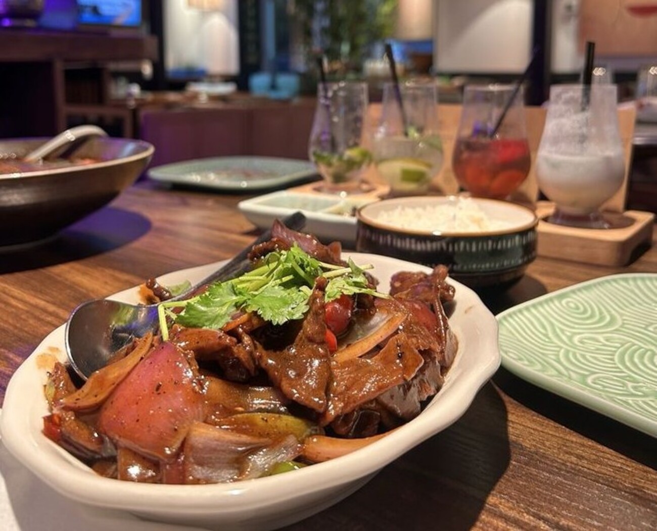 Black Pepper Beef at Sichuan Alley Bistro located in West Hartford, CT.