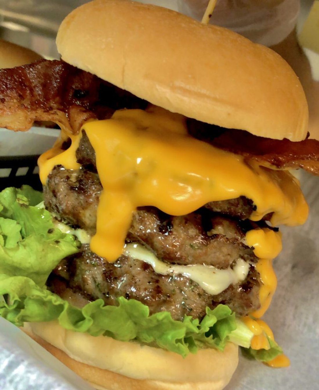 Bombazo Triple Burgers In Asadoras Argentinas Burgers located in Oswego, IL.