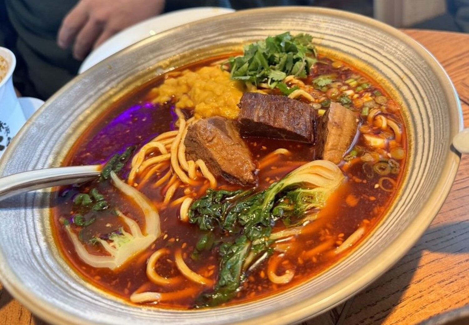 Braised Beef Ramen at Sichuan Alley Bistro located in West Hartford, CT.