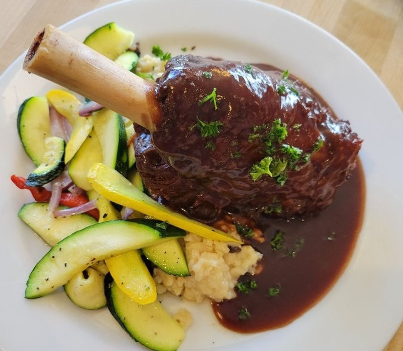 Braised Lamb Shank in Brick 29 in Nampa, ID. 