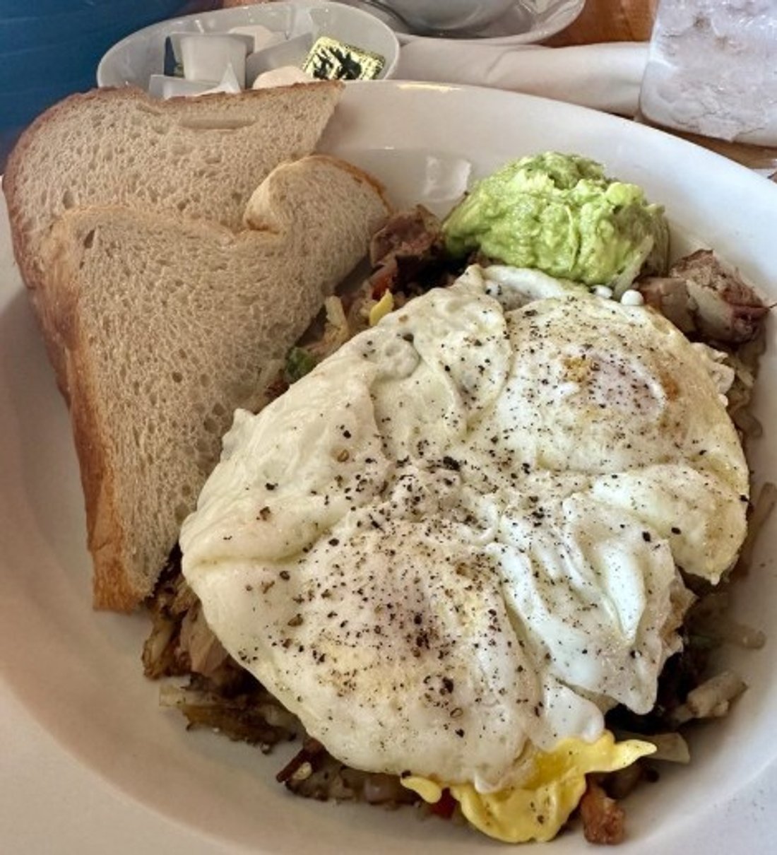 Brisket Scramble in Lovely Day Cafe located in Bedford, TX. 