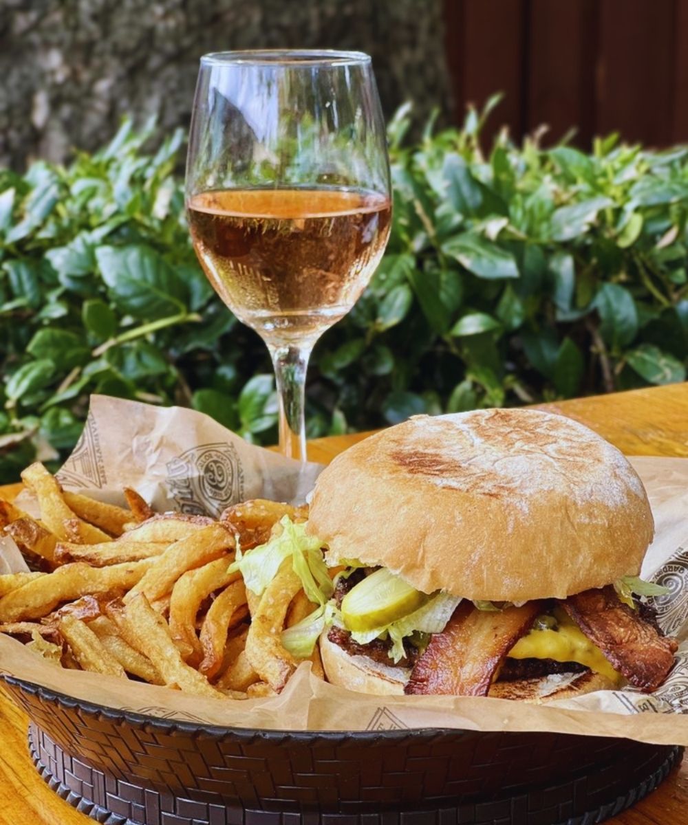 Cheeseburger add bacon at The Pharmacy in Nashville, TN