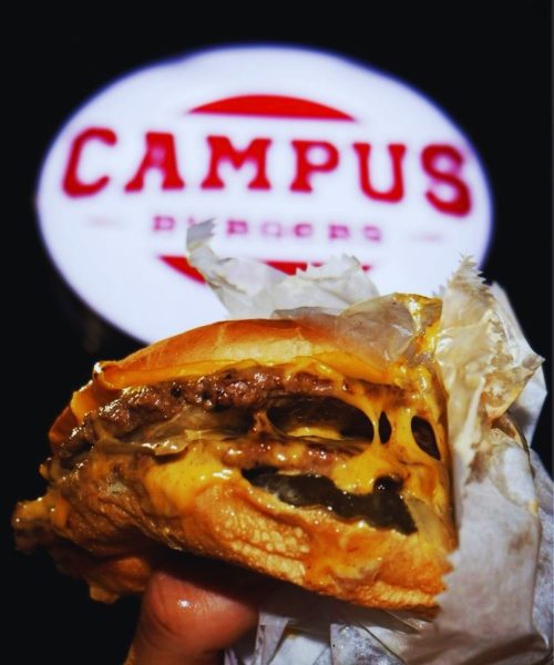 Double Cheeseburger at Campus Burgers in San Jose, CA