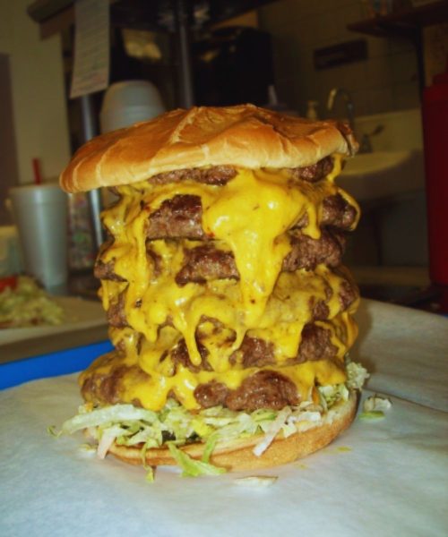 Burger at Big Larry's Burgers in Kasas