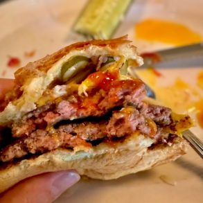 Single cheeseburger at Au Cheval