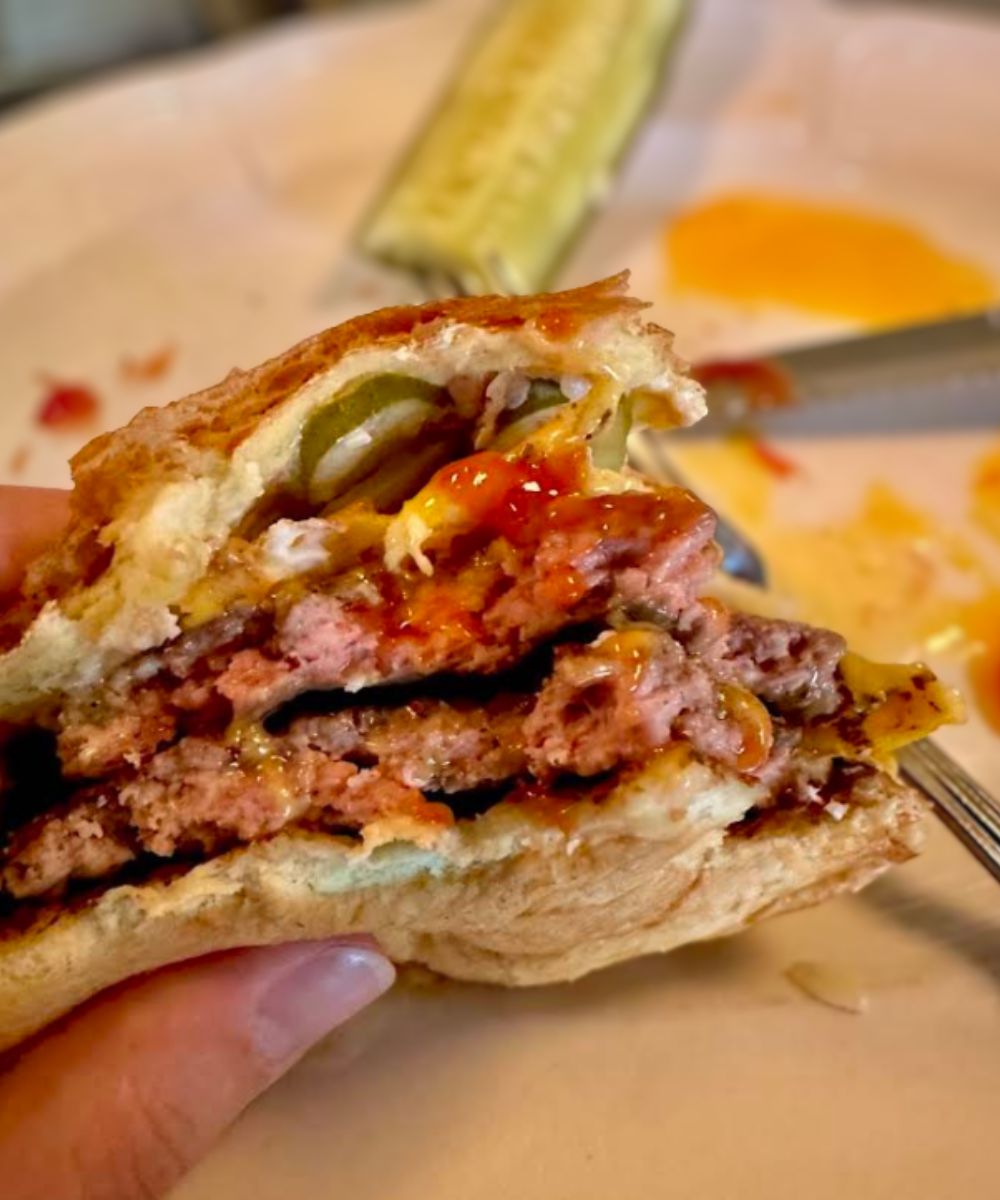 Single cheeseburger at Au Cheval