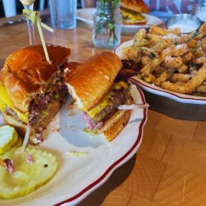 Burger and fries at Zinburger in Tucson, AZ