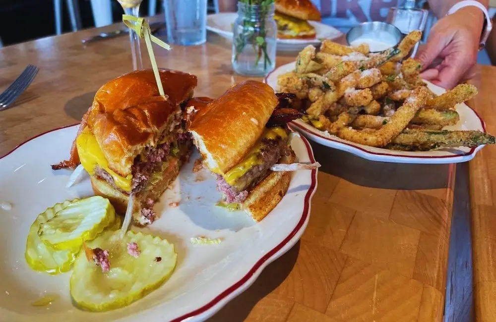 Burger and fries at Zinburger in Tucson, AZ