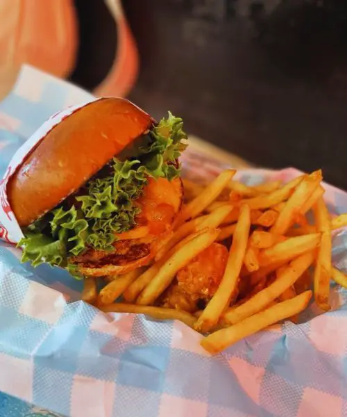 impossible single burger at Monty's Good Burger in Los Angeles, CA