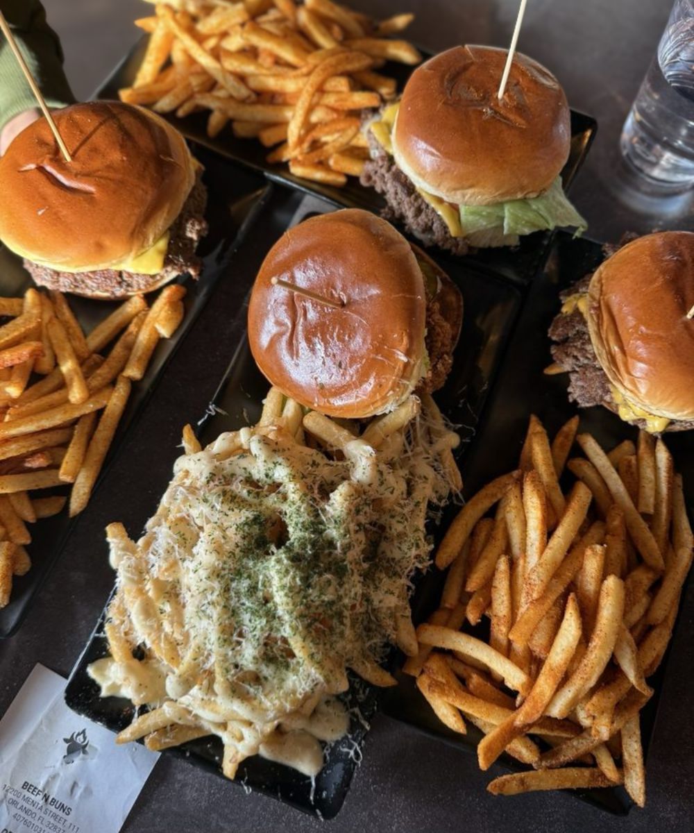 Burgers and Fries at Beef N' Buns