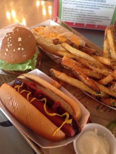 burger, fries & drink at BurgerFi