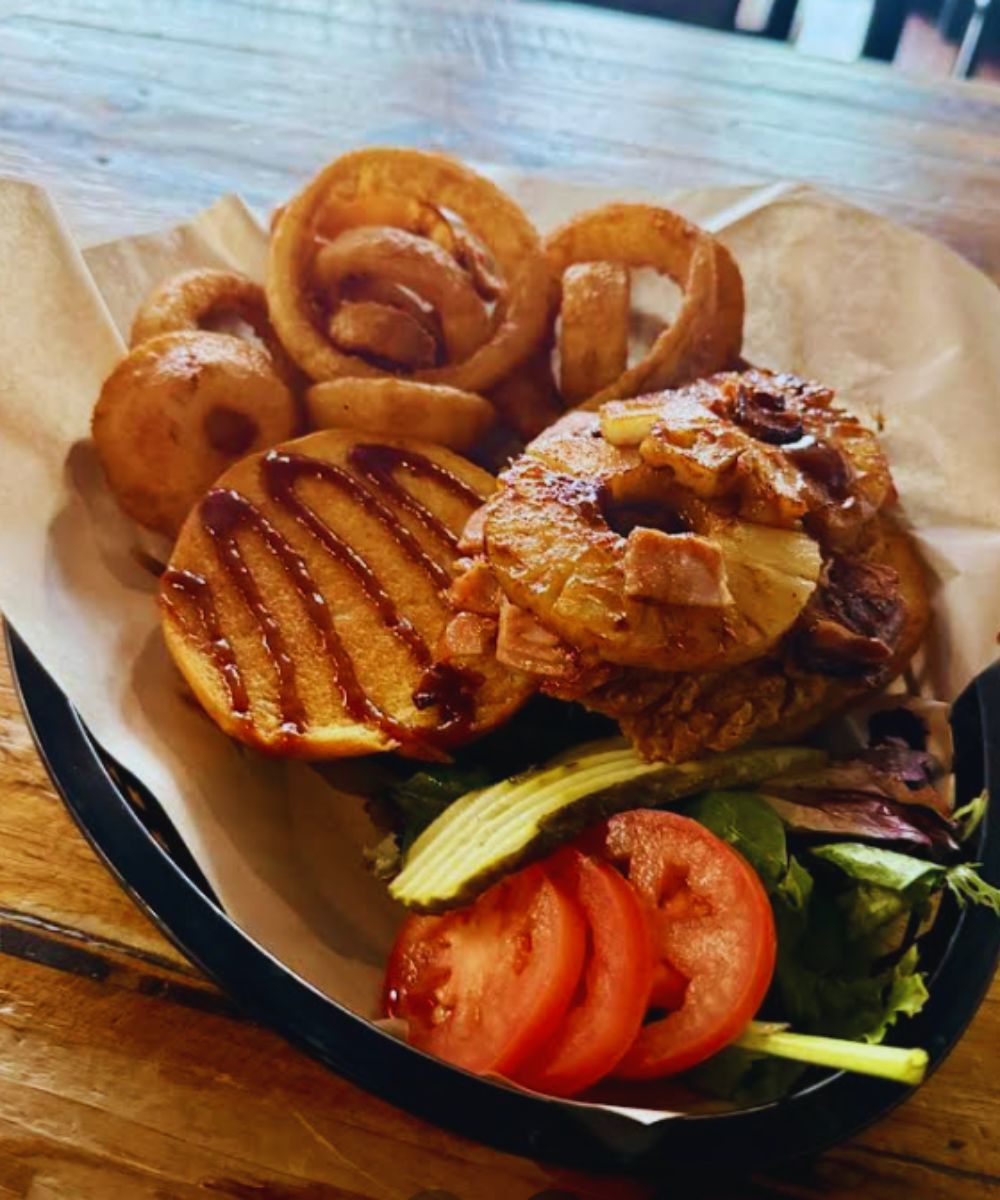 Maui bbq fried chicken at Rich's Burgers N Grub in Salt Lake City