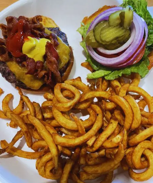 Bacon Cheeseburger Seasoned Curly Fries at Monsoon Burger in Sacramento
