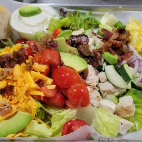 Cobb Salad with Buttermilk dressing in Fitzgerald's Lunch House located in Indianapolis, IN.