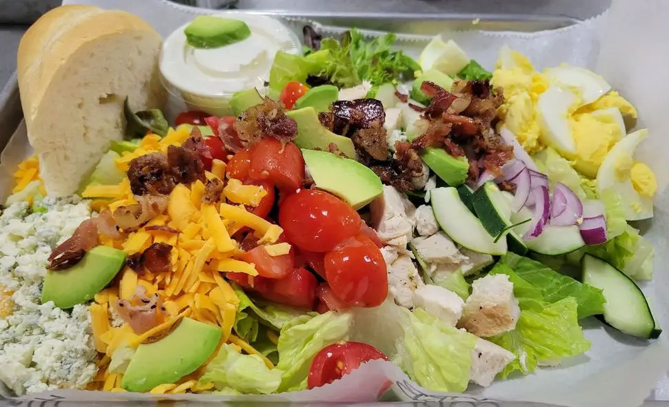 Cobb Salad with Buttermilk dressing in Fitzgerald's Lunch House located in Indianapolis, IN. 