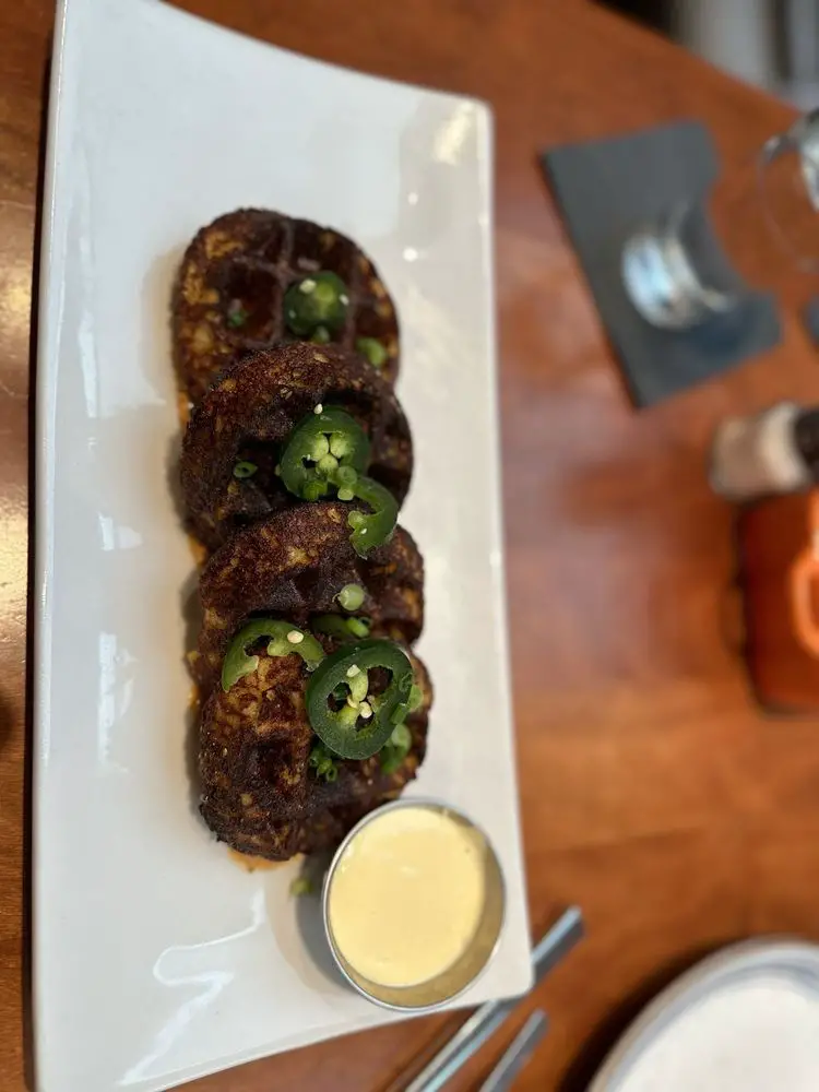 THE BUTTER MILK RANCH Crab corn waffles