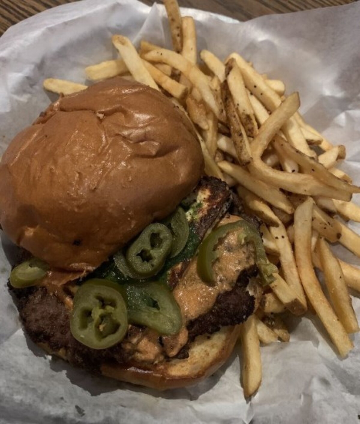 Delhi Burger at The Map Room located in Cedar Rapids, IA.