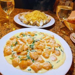 Sweet potato Gnocchi Linguine and Clams at Giorgio On Pine in Philadelphia, PA