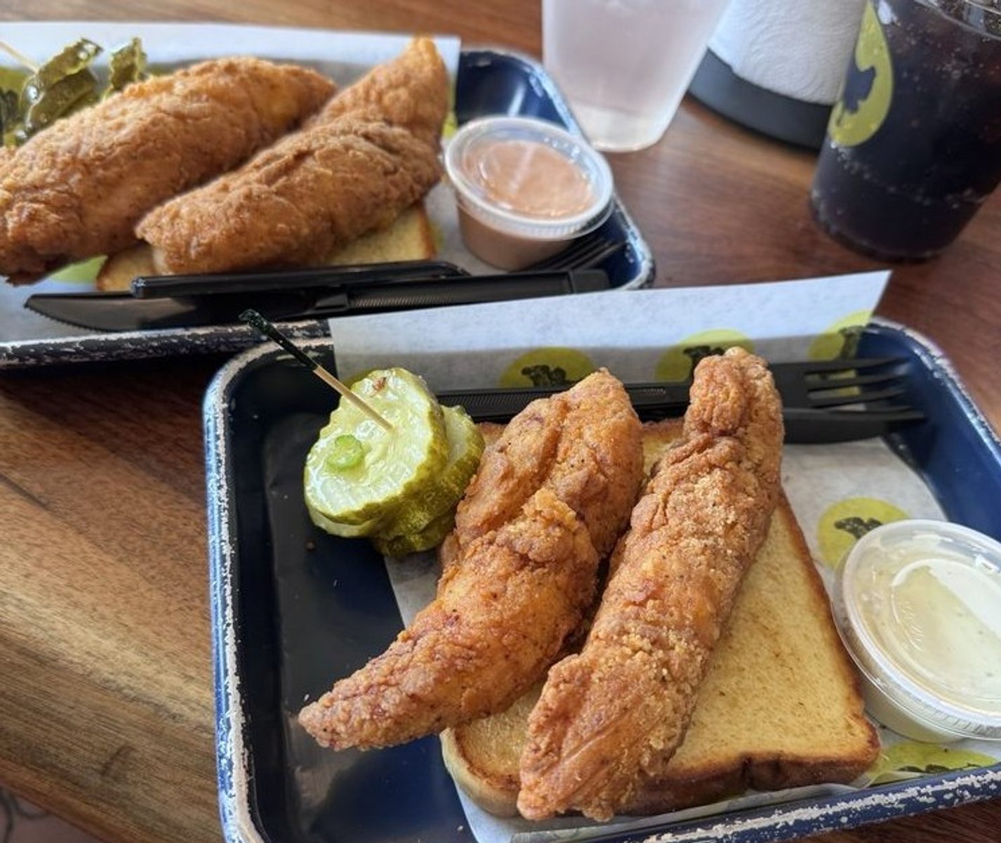 Food at Pop Up Chicken Shop located in Peoria, IL.