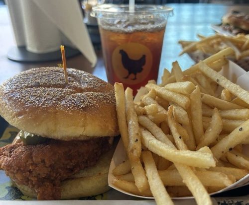 Food at Pop Up Chicken Shop located in Peoria, IL.