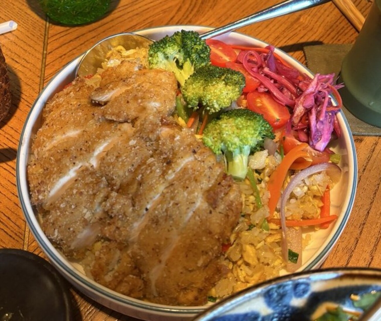 Fried Chicken Fillet Scallion Fried Rice at Sichuan Alley Bistro located in West Hartford, CT.