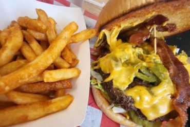 Hatch chilli bacon cheese burger