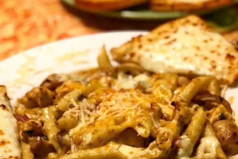 Hurricane chicken pasta in Pesto’s in Flint, MI.