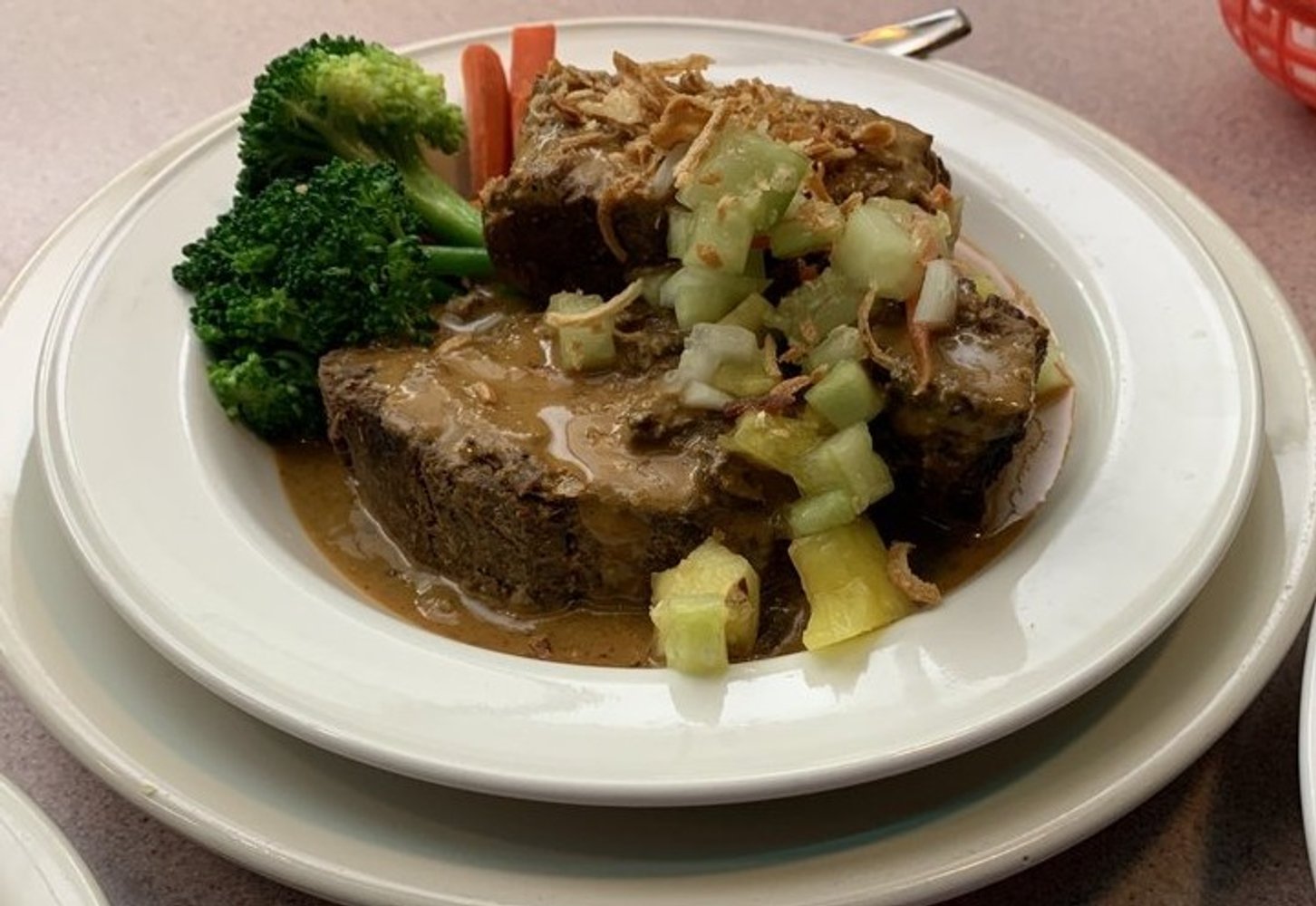 Indonesian Pot Roast at Tee Jay’s Corner Cafe located in Carson City, NV.