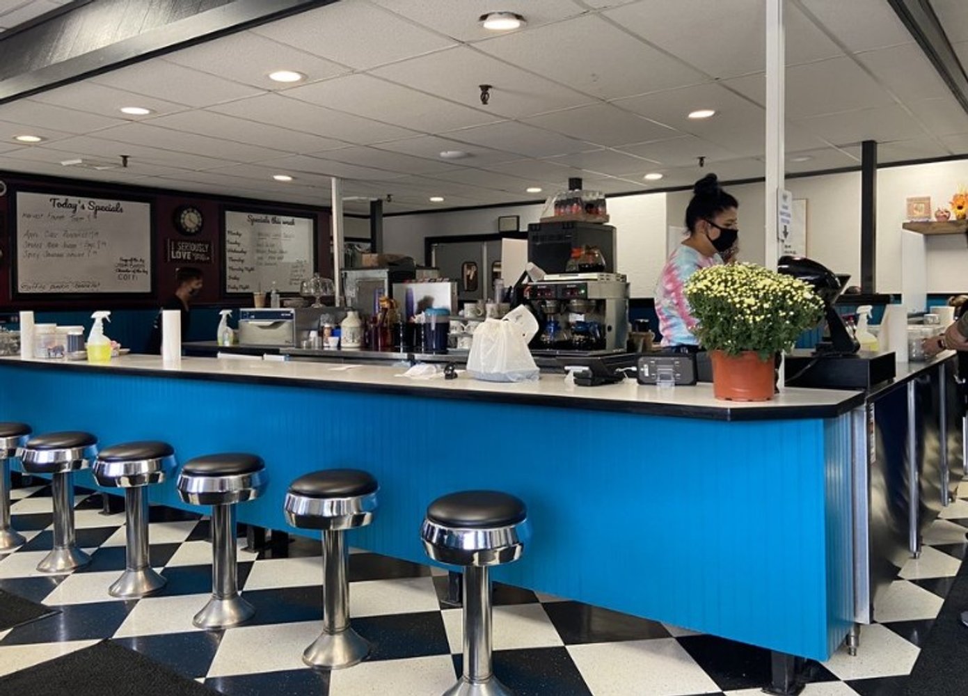 Inside Suzie's Diner in Hudson, NH. 