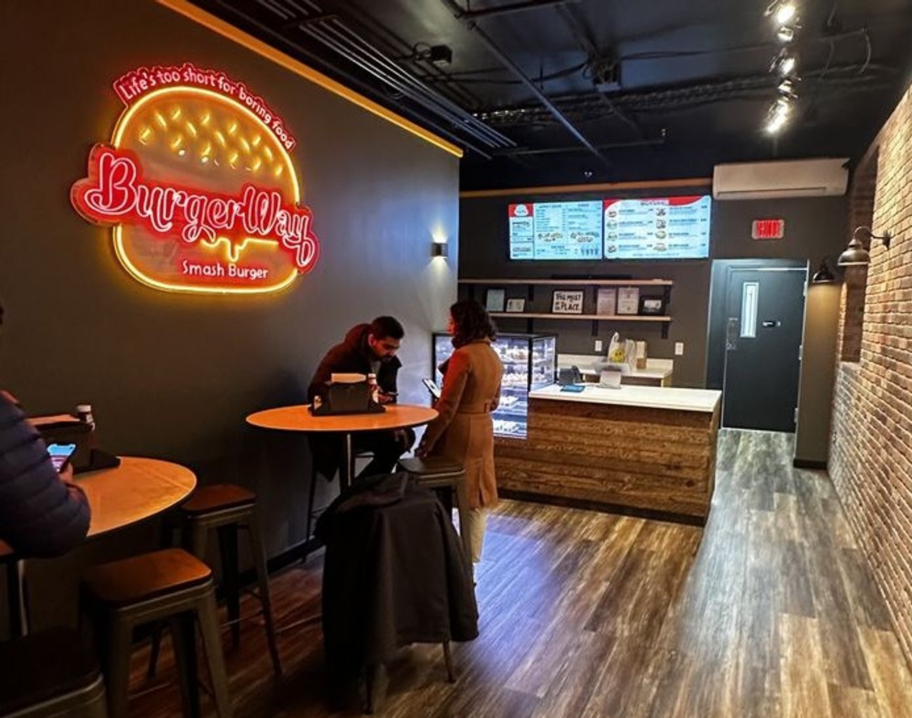 Inside  Burgerway located in New Haven, CT. 