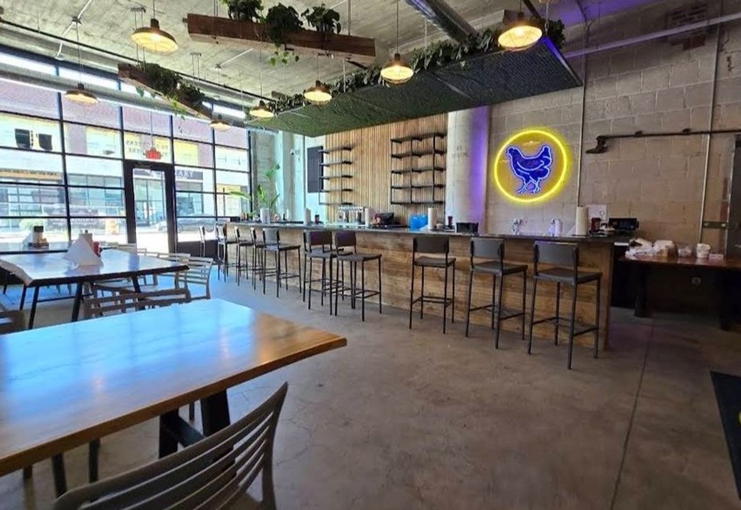 Inside at Pop Up Chicken Shop located in Peoria, IL.