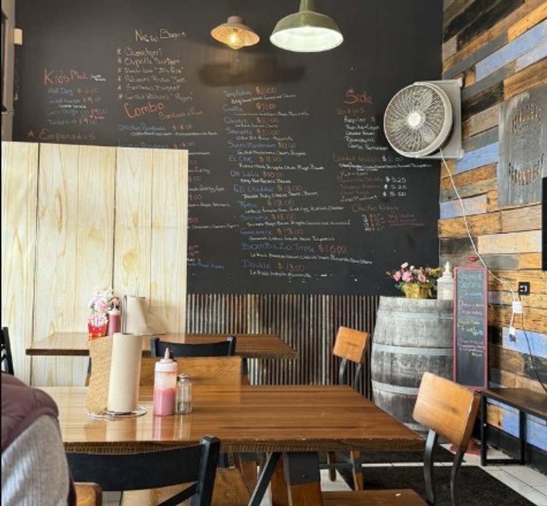 Inside Asadoras Argentinas Burgers located in Oswego, IL.